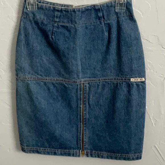 Cherokee vintage denim skirt. Size 5. USA High rise. - Picture 3 of 6
